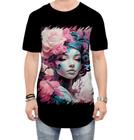 Camiseta Longline Mulher de Rosas Paixão 10