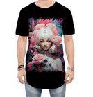 Camiseta Longline Mulher de Rosas Paixão 20