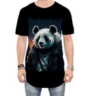 Camiseta Longline Panda Com Roupa Estilosa 8