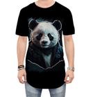 Camiseta Longline Panda Com Roupa Estilosa 9