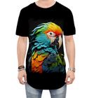 Camiseta Longline Papagaio Brasileiro Pássaro 3