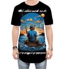 Camiseta Longline Pesca Esportiva Peixes Azul Paz 10 - Kasubeck Store