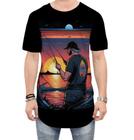 Camiseta Longline Pesca Esportiva Pôr do Sol Peixes 22 - Kasubeck Store