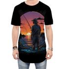 Camiseta Longline Pesca Esportiva Pôr do Sol Peixes 25 - Kasubeck Store