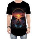 Camiseta Longline Pesca Esportiva Pôr do Sol Peixes 4 - Kasubeck Store