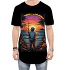 Camiseta Longline Pesca Esportiva Pôr do Sol Peixes 6 - Kasubeck Store