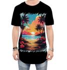 Camiseta Longline Praia Paradisíaca Vintage 5 - Kasubeck Store