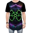 Camiseta Longline Radiação Radioativo Radioactive Perigo 2