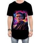 Camiseta Longline Stephen Hawking Físico Brilhante Gênio 2