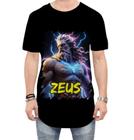 Camiseta Longline Zeus Deus do Raio Olimpo Mitologia Grega 1