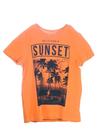 Camiseta M/Curta Califórnia Sunset Laranja Mini Us