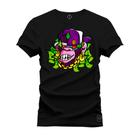 Camiseta Macaco Bolado Plus Size Forma Grande Algodão Estampada Varias Cores