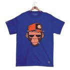 Camiseta Máfia club Gola Redonda Estampa MONKEY Streetwear fio 30.1 Penteado.