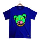 Camiseta Máfia club Gola Redonda Estampa URSO XX 3 Streetwear fio 30.1 Penteado.