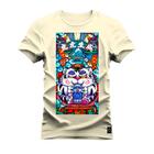 Camiseta Mandala Animal Plus Size Extra Grande Estampada Varias Cores