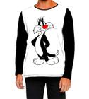 Camiseta Manga Comprida Ads frajola gatinho looney Tunes 2