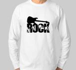Camiseta Manga Comprida - Banda Rock Guitarra - Rock In Roll