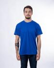 Camiseta manga curta 100 % algodão azul royal