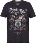 Camiseta Manga Curta Masculina Rock And Roll kohmar-Azul Chumbo