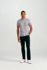 Camiseta Manga Curta Pima Slim Fit - Branco / Lilás