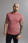 Camiseta Manga Curta Pima Slim Fit - Vermelho / Bege Creme