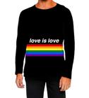 Camiseta Manga Longa Ads Amor é amor Bandeira lgbt 4