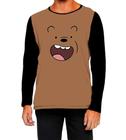 Camiseta Manga Longa Ads Urso sem Curso Pardo