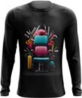 Camiseta Manga Longa Barbeiro Barbearia Corte Tesoura 1