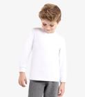 Camiseta Manga Longa Básica Rovitex Kids Branco