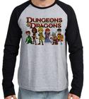 Camiseta Manga Longa blusa Dungeons e Dragons caverna do dragão