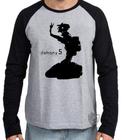 Camiseta Manga Longa blusa Johnny 5 robô