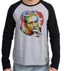 Camiseta Manga Longa blusa Kurt Cobain nirvana