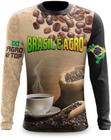 Camiseta Manga Longa Brasil é Agro Café Roça Fazenda