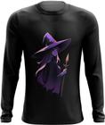 Camiseta Manga Longa Bruxa Halloween Púrpura 20 - Kasubeck Store