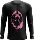 Camiseta Manga Longa Bruxa Halloween Rosa 6