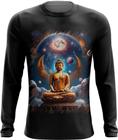 Camiseta Manga Longa Buda Universo Lótus Imortalidade 8