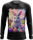 Camiseta Manga Longa Coelhinho da Páscoa com Ovos 5