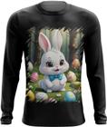 Camiseta Manga Longa Coelhinho da Páscoa Traço Infantil 15