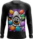 Camiseta Manga Longa de Ovos de Páscoa Artísticos 12