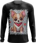 Camiseta Manga Longa Dia dos Namorados Cachorrinho 7