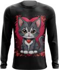 Camiseta Manga Longa Dia dos Namorados Gatinho 24