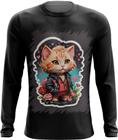 Camiseta Manga Longa Dia dos Namorados Gatinho 3