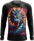 Camiseta Manga Longa Dragão Chinês Lendário Mito 4