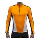 Camiseta manga longa e roupa para ciclista Laranja