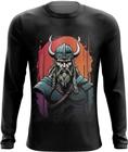 Camiseta Manga Longa Guerreiro Viking Nórdico Tribo 18