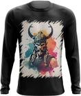 Camiseta Manga Longa Guerreiro Viking Nórdico Tribo 2