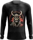 Camiseta Manga Longa Guerreiro Viking Nórdico Tribo 9