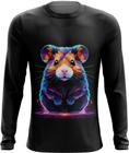 Camiseta Manga Longa Hamster Neon Pet Estimação 12