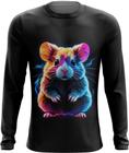 Camiseta Manga Longa Hamster Neon Pet Estimação 15