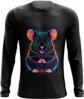 Camiseta Manga Longa Hamster Neon Pet Estimação 20